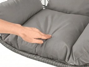 Szürke függőszék KOKON állvány nélkül, világos párna