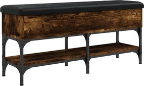 vidaXL füstös tölgy színű szerelt fa cipőpad 102 x 32 x 45 cm