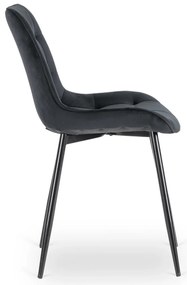 Fekete Bársony Étkezőszék. CHRIS