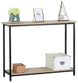 Intenso Home konzolasztal / előszobai lerakóasztal / tálalóasztal 106x35cm (Sonoma tölgy) | Masszív fém váz