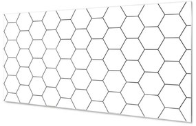 Wallplex konyhahátfal Fehér Hexagon (Méret: 60x300)
