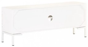 fehér tömör mangófa TV-szekrény 115 x 30 x 46 cm
