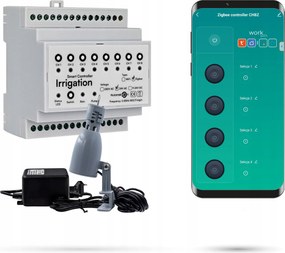 Tuya 8 részes Zigbee öntözésvezérlő tápegységgel és esőérzékelővel