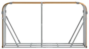 fautánzatú horganyzott acél rönktartó 180 x 45 x 100 cm