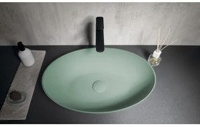 Sapho - FORMIGO ráültethető mosdó 60x40 cm beton/zöld