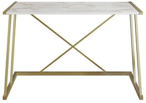 Íróasztal Anemon - White, Gold
