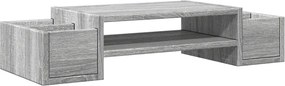 vidaXL szürke sonoma szerelt fa monitorállvány tárolóval 70x27x15 cm