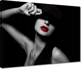 Vászonkép 40x30 Vörös ajkak Rúzs