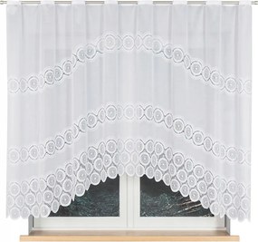 Jacquard függöny kész vállpánttal Maria 250x160 fehér