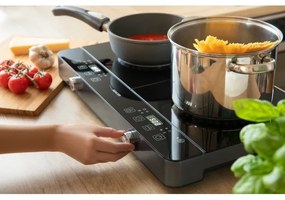 Sencor - Kétzónás indukciós tűzhely LCD kijelzővel 3400W/230V