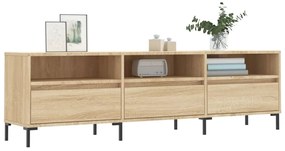 sonoma tölgy színű szerelt fa fali TV-szekrény 150x30x44,5 cm
