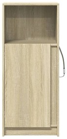 sonoma tölgy szerelt fa tálalószekrény LED-del 42,5x34x100 cm