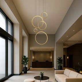 SATURNO LED csillár zsinóron LED/100W/230V arany