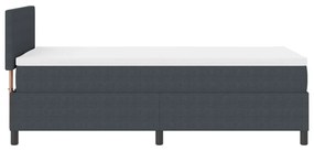 Boxspring Ágy Matraccal Sötét Szürke 100x200 cm Kordbársony Anyag