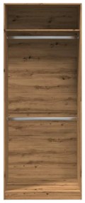 vidaXL kézműves tölgy színű szerelt fa ruhásszekrény 80 x 50 x 200 cm