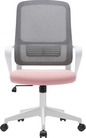 Irodai szék, rózsaszín/szürke/fehér, SALOMO TYP 1