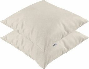 EMI krémszínű velúr díszpárna, Párna 40x40 cm