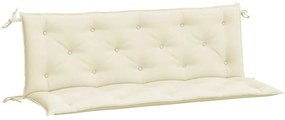 2 db krémfehér oxford szövet kerti padpárna 150 x 50 x 7 cm
