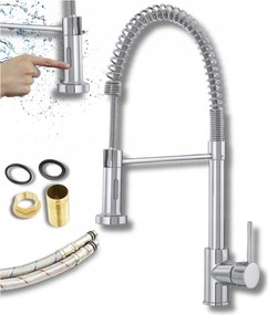 Konyhai csaptelep kihúzható kifolyócső Luneo mosogató spirál magas