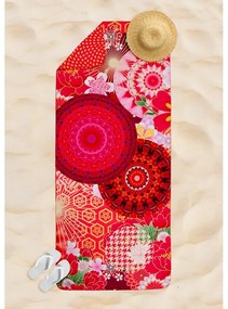 Piros gyorsan száradó strandtörölköző 50x100 cm – HIP