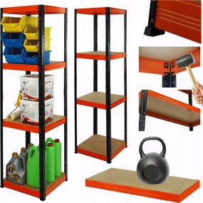 Helios fém tároló állvány garázs állvány 180x30x30cm 4Px175kg Pl