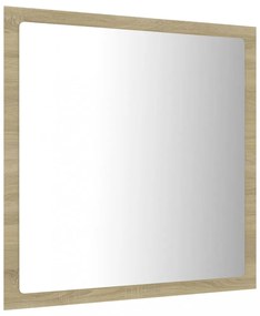 sonoma tölgy akril LED-es fürdőszobai tükör 40x8,5x37 cm