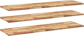 vidaXL 3 db olajbevonatú tömör akácfa függőpolc 160 x 40 x 2 cm