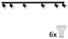 MAXLED LED Spotlámpa ANGIE 6xGU10/6W/230V fekete LEDMX0118A