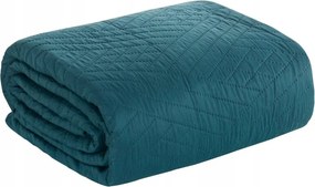 Ágytakaró 200x220 Boni türkiz sötét geometrikus 2 párnahuzat 40x40