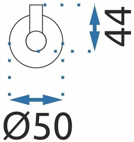 Rea tartozékok, 1 horog a törölközőkhöz MIST 03, arany, REA-80023