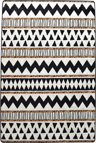 Linie szőnyeg 100x200 cm fehér/fekete