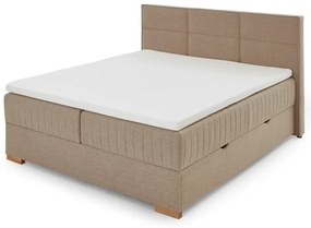 Bézs ágyneműtartós boxspring ágy 180x200 cm Tambo – Meise Möbel
