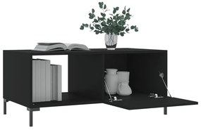 Fekete szerelt fa dohányzóasztal 90 x 50 x 40 cm