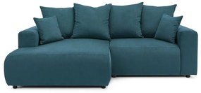 Kék bársony sarokkanapé Enjoy – Bobochic Paris