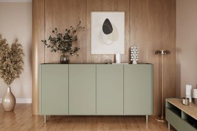 Elivo komód 200 cm fém lábakon - eukaliptusz / baltic dune tölgy