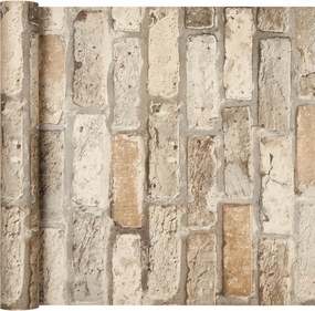 Tégla tapéta Régi fal Tégla világos barna