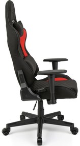 Gamer szék SENSE7 Spellcaster szövet fotel, fekete-piros.