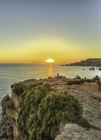 Poszter 20,5x28,4cm Ghajn Tuffieha Tower és Golden Bay, Assaf Frank