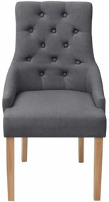 6 db sötétszürke szövet étkezőszék