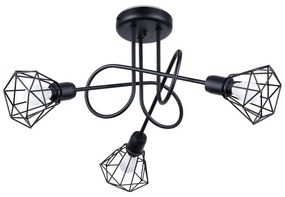 Sollux SL.1109 - Csillár rúdon ARTEMIS 3xE14/40W/230V fekete