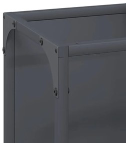antracitszürke hidegen hengerelt acél tűzifatároló 25x25x100 cm