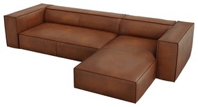 Konyakbarna bőr sarokkanapé (jobb oldali) Madame – Windsor &amp; Co Sofas
