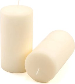 Gyertya készlet 15 cm Ø 7,5 cm 6 db krém szín