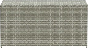 Szürke Polyrattan Kerti Tárolóláda 100 X 50 X 50 Cm