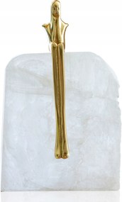 Otthon Dekoráció Elegáns Arany Figura Természetes Kő Hegyikristály 501