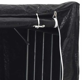 Tűzifa állvány esővédővel 100x80x200 cm horganyzott acél