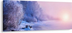 Kép - Befagyott folyó (120x50 cm)