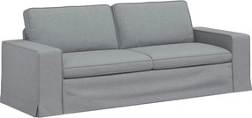 vidaXL Kanapé Világosszürke 222 x 80 x 82 cm szövet