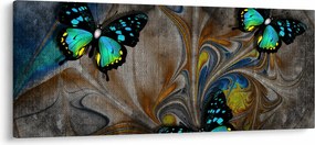 Kép - fényes pillangók képben (120x50 cm)