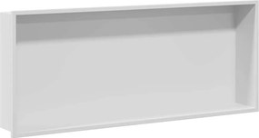 vidaXL Zuhany Niche Fehér 75 x 30 x 9,5 cm Rozsdamentes acél
